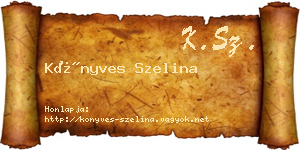 Könyves Szelina névjegykártya